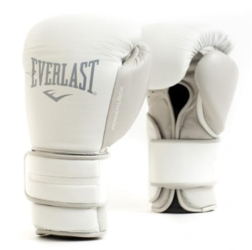 Everlast Unisex - Erwachsene Boxhandschuhe Powerlock 2 Trainingshandschuh, Weiß, 16oz