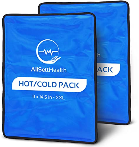 Reusable Ice Packs for Injuries Reusable | 11 x 14.5 - 2 Pack XL | Hot & Cold Pack | Large Ice Pack for Back Pain Relief, Flexible When Frozen | Cold Compress for Back, Knee, and Shoulder Injuries