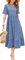 STYLEWORD Women Summer Dress Floral Short Sleeve Ladies Casual Swing Midi Dress with Pockets(Floral09,Medium)