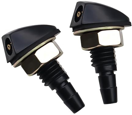 HISports 1 Paar Auto Windschutzscheibe Scheibenwischer Waschdüsen, Scheibenwaschdüse Kompatibel mit Chevy, GMC, Toyota, Mazda