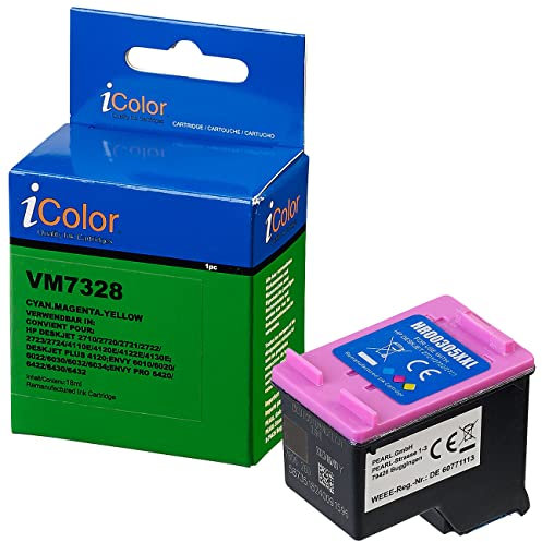 iColor Envy 6032,: Tintenpatrone für HP (ersetzt HP 305XL), Cyan, Magenta, Yellow (Deskjet 2710 E, Druckerpatronen Alternative, Original)