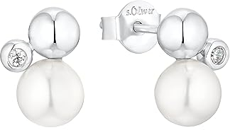 S.Oliver Damen-Ohrstecker 925er Silber Zirkonia One Size 88823737
