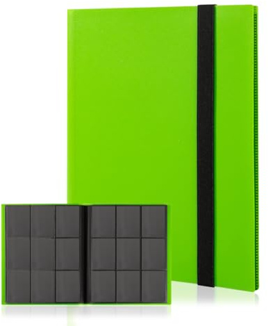 efunkdog album cartas, Álbumes para cartas coleccionables, 360 Tarjetas, 20 Páginas, Carpeta de cartas para TCG (Verde)