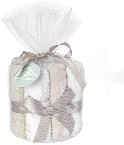 Kindsgard Asciugamani – Confezione da 12 pezzi – 20 x 20 cm – 100% cotone – molto morbidi e delicati – delicato sulla pelle – lavabile in lavatrice – facile da pulire – cura di neonati e bambini