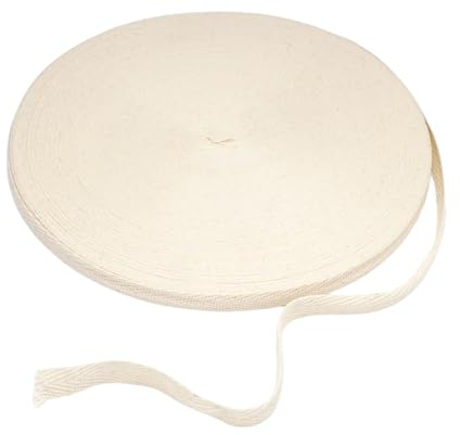 Nahtband zum Nähen, 1,1 cm x 50m Nahtband Gurtband Baumwollband, Retro Beige Gurtband Baumwolle Schrägband, Weich Gurtband Fischgrätenmuster, Nähen Köper Band für Heimwerker Handwerk Nähen Stricken