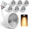 FEILEMAN LIGHTING LED-Modul Ultra Flach ø50x25mm für Einbaustrahler, 7W 510lm 3000K 86V-265V, Warmweiß Ersetzt GU10 MR16 Leuchtmittel, 38° Abstrahlwinkel 6 Stück.
