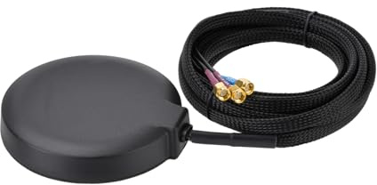 Superbat Dual-LTE MIMO GPS Kombi-antenn för fordon och industri | magnetisk och självhäftande montering | 3 m kabel med SMA-kontakt | Kompatibel med 4G LTE-telematik, DVR-kamera, IoT Gateway
