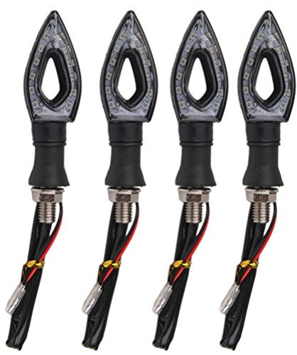 ROSENICE 4pz Indicatore di Direzione Moto 12 LED SMD Lampada Segnale Impermeabile 12V, Giallo