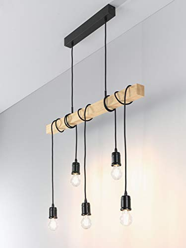 Casa Nova Pendelleuchte NATURE BH 80x100 cm braun Pendelleuchte Pendellampe Zugpendelleuchte Balkenlampe