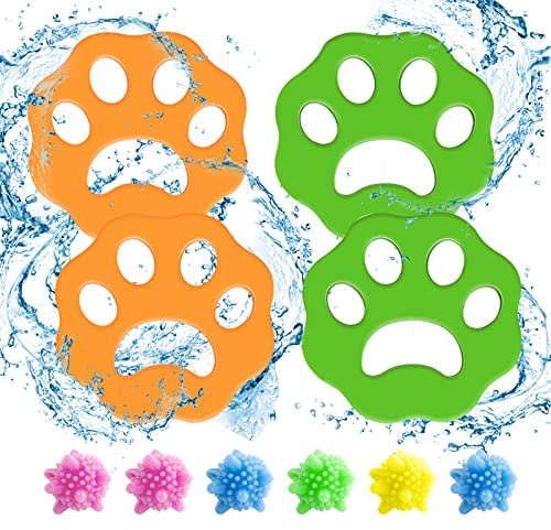 Lot de 10 épilateurs pour machine à laver - Réutilisables - Pour machine à laver - Pour poils de chien et chat