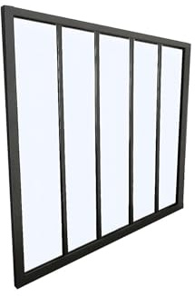 Vente-unique-Atelier-Glaswand - 150 x 105 cm - thermolackiertes Aluminium - Schwarz - Bayview