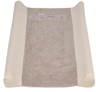 Sterntaler Wickelauflagenbezug 50x70 cm - Bezug für Wickelauflage aus Waffelpikee und Frottee mit Stickerei - zum bequemen Wickeln - Ideal für jeden Wickeltisch, sandfarben