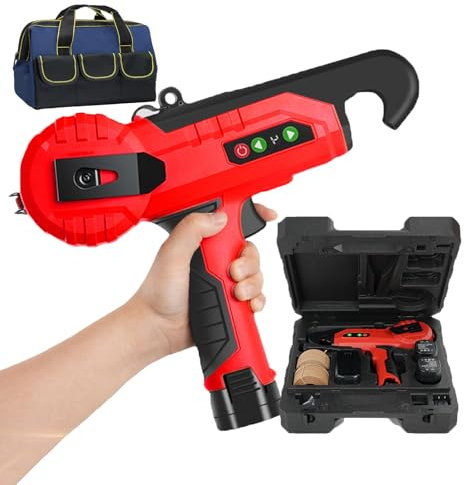 forplubossmmp Máquina Atadora De Plantas Eléctrica | Máquina Atadora De Vegetales con Pantalla | Herramienta Eléctrica para Atar Viñas con Batería Extraíble | Compacto | Ajuste De Cuatro Velocidades