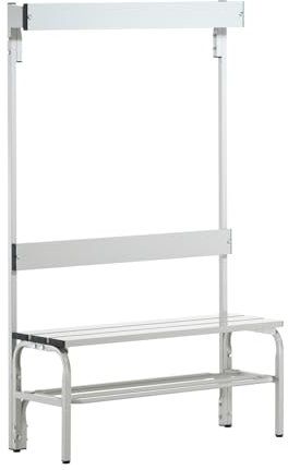 Sypro Umkleidebank für Feuchträume mit Rückenlehne
