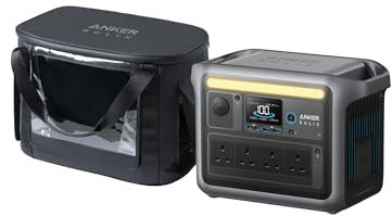 Anker SOLIX C1000 Portable Power Station with Water-Resistant Carry Bag, 1800W Solar Generator, 1056wh LFP (LiFePO4) Battery, 4 AC Outlets, Up to 2400W for Home, Power Outages, and Outdoor Camping