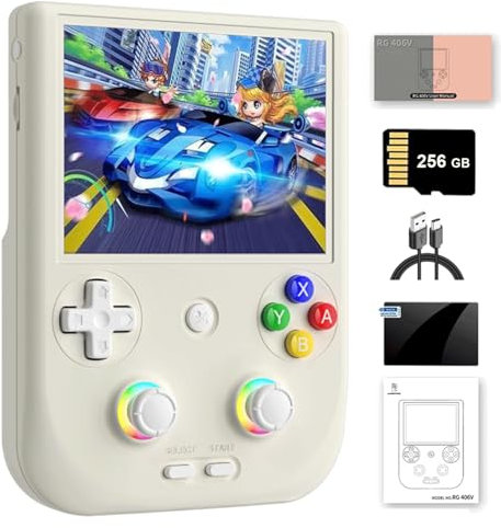 NULA RG406V Retro Handheld Game Console, with 256G TF Card 9000+ Games Android 13 Unisoc T820 Processor 5.48-inch Touch Screen Arcade Video Gaming Consoles