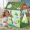 cossy Dinosaurier Kinderzelt, Spielzelt mit Aquarellstifte, Kinderzelt Indoor Wahsbar, Zelt Kinderzimmer, Spielhaus Kinder Indoor, Dinosaurier Spielzeug für Mädchen und Jungen