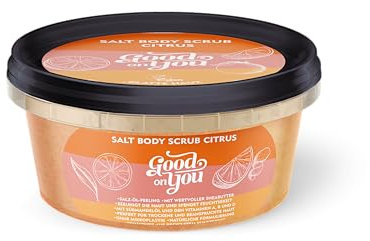 Good on you - Cirtus Body Scrub - Salz Öl Peeling für trockene und beanspruchte Haut - Körper Peeling - Sauna - Hand - Duschpeeling - 1er Pack