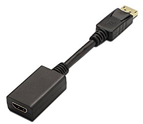 Watio Wave Convertidor - convertidor displayport a hdmi de 15 cm, permite conectar dispositivos con salida displayport a pantallas hdmi, material duradero y compacto.* #*