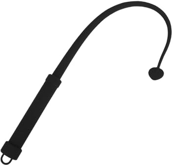 Genérico Fusta elástica con Forma de corazón, 62,5 cm de Largo, Accesorio para Juegos de rol-ESRS04 (Negro)