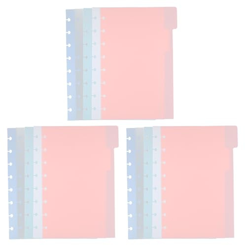 FUNNETOYU 3 Juegos Divisores Plásticos para Archivador con Pestañas Hojas Separadoras Seta Índice Flexible para Cuadernos Carpetas y Organizadores Escolares Oficina