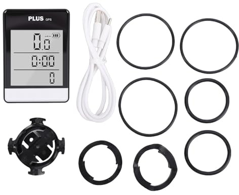 Denash Ordinateur de Vélo GPS, Compteur de Vitesse de Vélo sans Fil avec écran rétroéclairé de 3,26 Pouces, pour Le Cyclisme avec Les Systèmes Doubles GPS Beidou