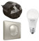 LEGRAND - Pack de Démarrage pour Éclairage Connecté Céliane with Netatmo - 1 Ampoule Connectée E27 Dimmable + 1 Interrupteur Connecté + 1 Prise Connectée - Titane
