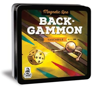 Cranio Creations - Magnetic Line, Backgammon - Un Grande Classico In Versione Tascabile E Magnetica - 2 Giocatori - 10 Minuti – Gioco per Famiglie e Amici – Età 5+ - Edizione in Lingua Italiana