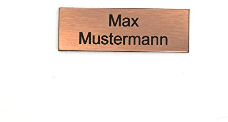 chapa buzón personalizada | Placa grabada personalizada autoadhesiva | nombre y número | Muchas tallas | Resistente a la intemperie | Grabado láser (6x2cm Rectángulo, Bronce-Negro)