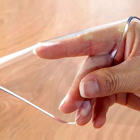 hiayusm Protector Suelo Silla Ruedas Alfombra Vinilo Oficina Plastico Duro Transparente Alfombra Escritorio Moqueta PVC 100 x 150 cm (70cm×70cm)