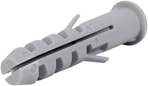 Taco de nylon, Tacos de pared para tornillos, para fijar lámparas, cuadros,10 mm, Apto para para Paneles de Yeso, Ladrillo, Hormigón, 200 unidades