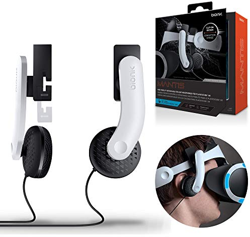 BIONIK BNK-9007Bionik Mantis Attachable VR Headphones: Compatible with PlayStation VR, Adjustable Design, Connects Directly to PSVR, Hi-Fi Sound, Sleek Design, Easy Installation,Black