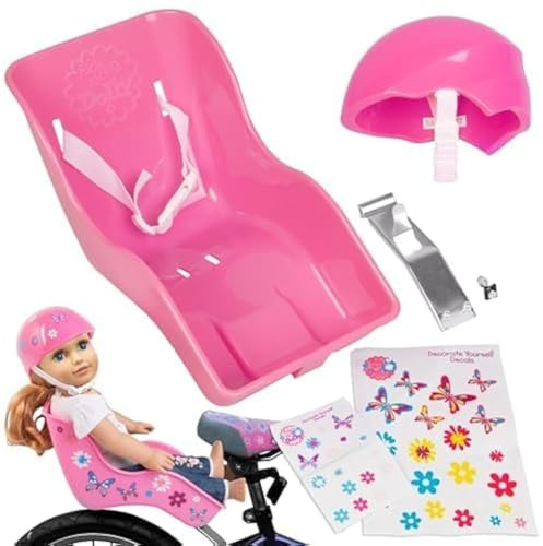 Doll Bicycle Seat & Helmet Value Set for 18 Dolls - Universal Fit