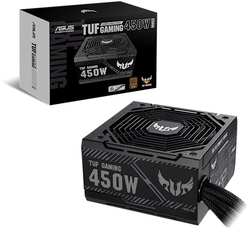 ASUS TUF Gaming 450W Bronze Netzteil (450 Watt, 0dB-Technologie, 80cm 8-Pin CPU-Anschluss (EPS 12V), 80-Plus-Bronze)