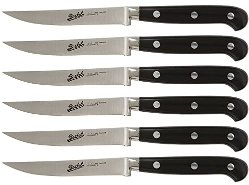 Berkel - ADHOC SET 6 COLTELLI DA BISTECCA NERO LAMA LISCIA
