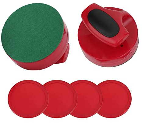 Rot Air Hockey Pucks, Hockey Spieltisch 94mm Slider Pusher Set mit 4 Pucks Zubehör Large Size