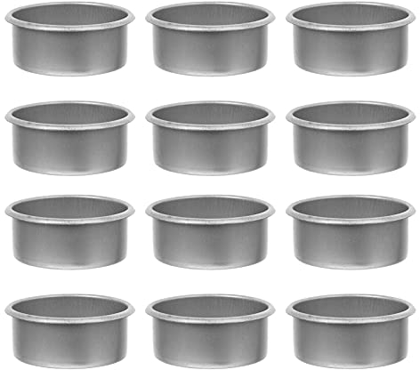 OSALADI 20Pcs Metal Tealights Cup Iron Round Votive Candle Holder Tealight Candle Container Empty Case for DIY Candle Making