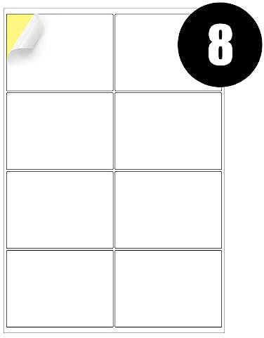 iSOUL A4 Sticker Paper - 160 Self Adhesive Printable Address Labels, Laser & Inkjet Compatible, Quick Dry