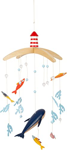small foot Mobile Großer Ozean aus Holz, 3D-Mobile im maritimen Look, ideal für Kleinkinder und Babys, 12290