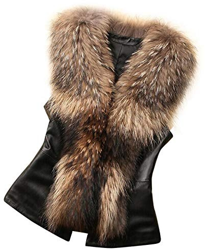 Abrigo de piel sintética corto: chaqueta de cuero con pelo para mujer, abrigo de piel sin mangas, abrigo de piel negro, corto, chaqueta corta, chaqueta de piel sintética, chaqueta de transición,