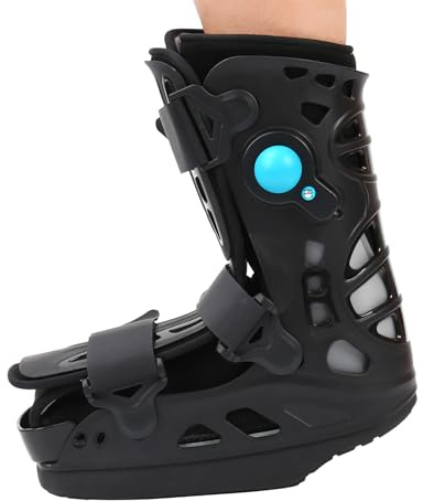 Offloading Walking Boot for Heel Pain or Ankle Sprained Medical Inflatable Walker Fracture Boot Short Air Cam Walker Brace for Fracture, Plantar Fasciitis, Achilles Tendon Injury, Ulcerations (L)
