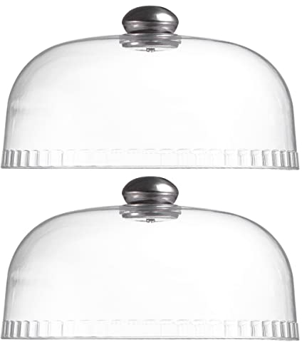 MAGICLULU 1 Pc cubierta de plástico transparente cúpula de campana de queso cubiertas de conservación de alimentos vidrio cubierta de comida de escritorio cubiertas de postre PD