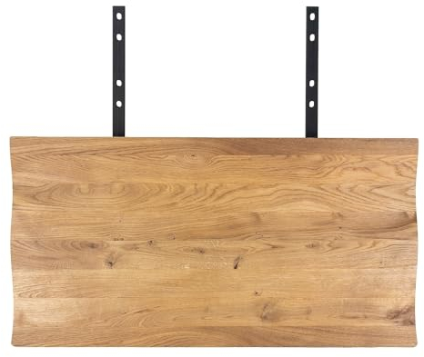 möbelando Ansteckplatte >Toulon< in Natur, Eiche-Massiv - 100x4x50cm (BxHxT)