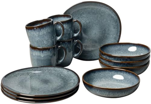 Villeroy & Boch Tafelservice Lave Grau 12-teilig