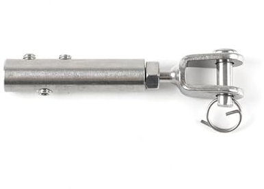 WEbjay Drehseilklemmen 10 Stück Kabelgeländer-Drahtseil, 1,5/2 mm, Gabelbacken-Spannungsanschluss, Kippanker mit Sechskant-Madenschrauben DrahtseilhüLsen (Größe : for 2mm Wire)