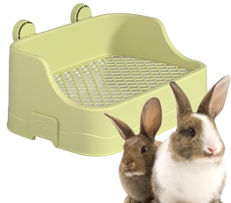 Aseo de conejo grande – Inodoro para cobayas | Inodoro jaula, entrenador para orinal, ropa de cama esquinera con cajón, sartén para mascotas más grande para cobayas adultos, conejos, hámsters