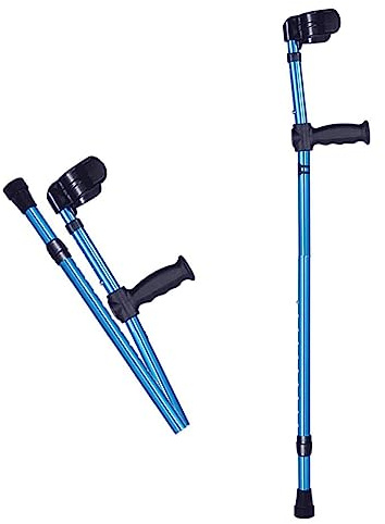 Muletas para caminar, muletas médicas plegables, muletas portátiles para antebrazo, ayuda ligera para caminar para adultos