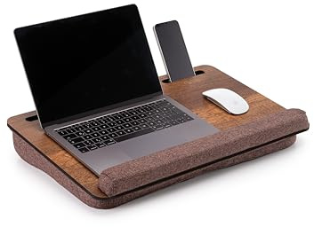 Vigo LS02X Plateau en Bois pour Ordinateur Portable Noyer et Marron