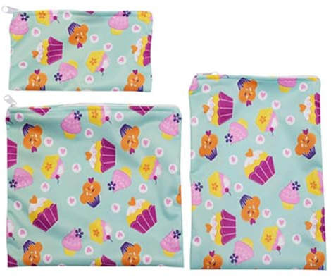 3pack Bolsa Para Sandwich Reutilizable, Bolsa Isotermica Reutilizable Para El Almuerzo, Bo-lsa De Almacenamiento De Alimentos Con Cremallera Pa-ra Frutas Y Verduras