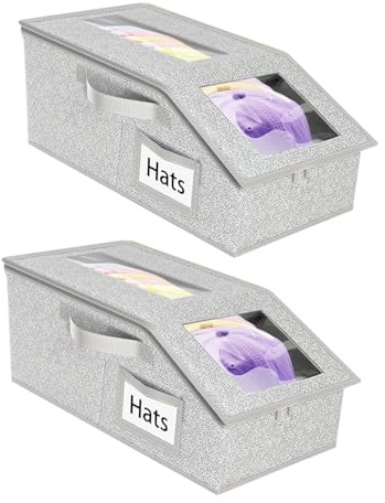 Fangfhai Organizer per cappelli da baseball, impilabile, grande supporto per mensole, cassettiere, armadi, scrivanie, casa, ufficio, appartamento, camera da, dormitorio